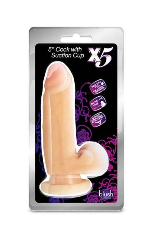 X5 5 inch Cock With Suction Cup - Dongok - Dildók