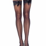 Sheer Thigh Highs Lace Top