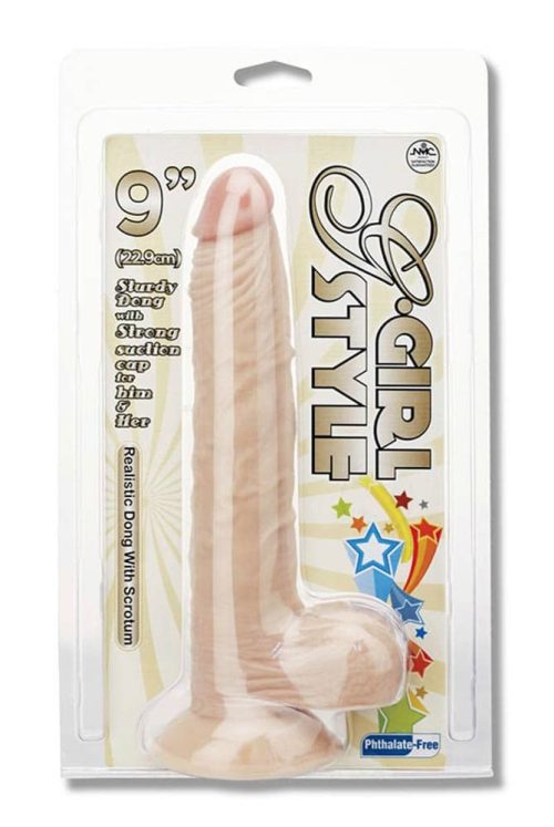 G-Girl Style 9inch Dong With Suction Cup - Dongok - Dildók