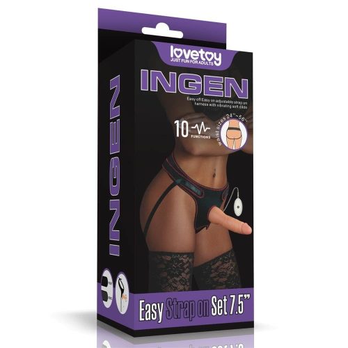 Vibrating Easy Strapon Set 7.5'' - Felcsatolható eszközök