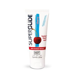 HOT Superglide edible lubricant waterbased - CHERRY 75 ml - Vízbázisú síkosítók