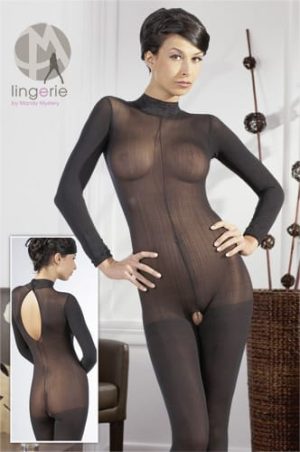 Longarm Catsuit Black S/M - Cicaruhák