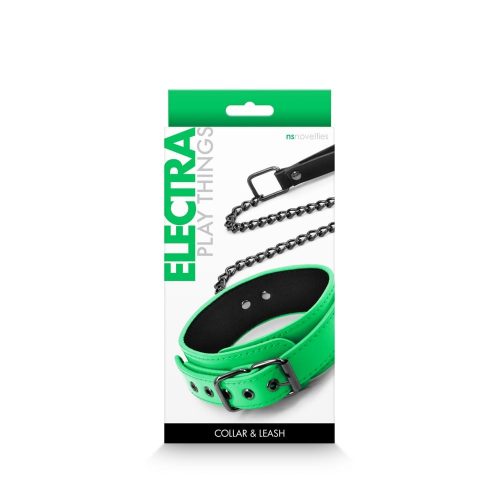 Electra - Collar & Leash - Green - Nyakörv és póráz