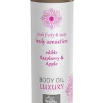 Luxury body oil edible - Raspberry & Apple 75ml - Masszázsgyertyák és olajok