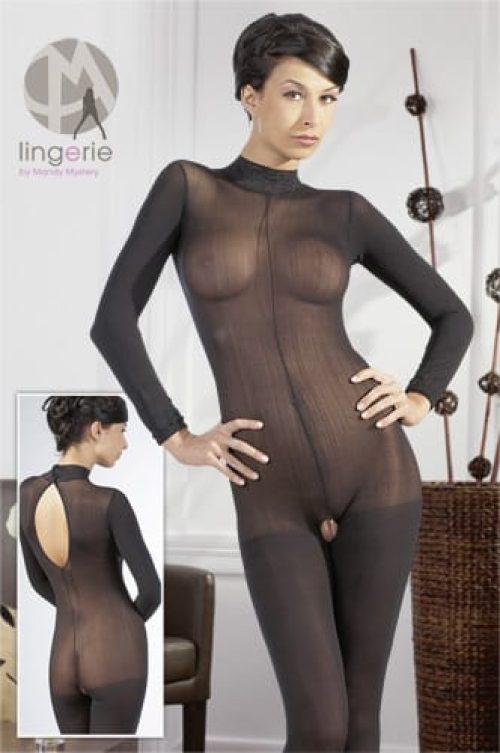 Longarm Catsuit Black M/L - Cicaruhák