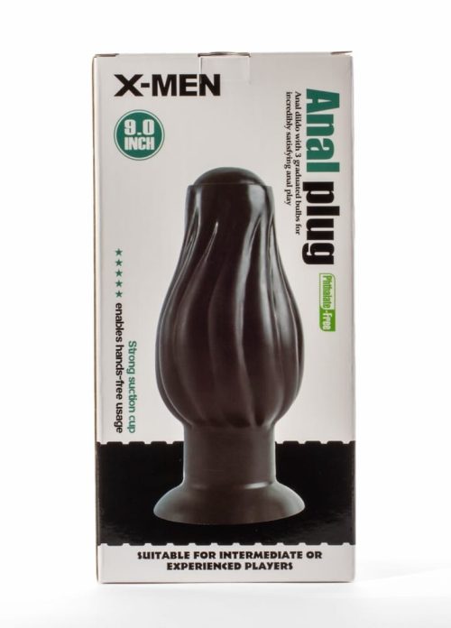 X-Men 7.5" Anal Plug Black - Fenékdugók