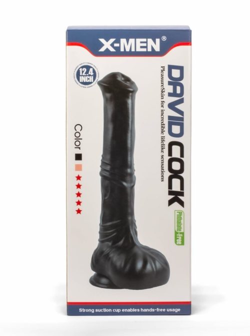 X-MEN David 12.4" Cock Black - Dongok - Dildók