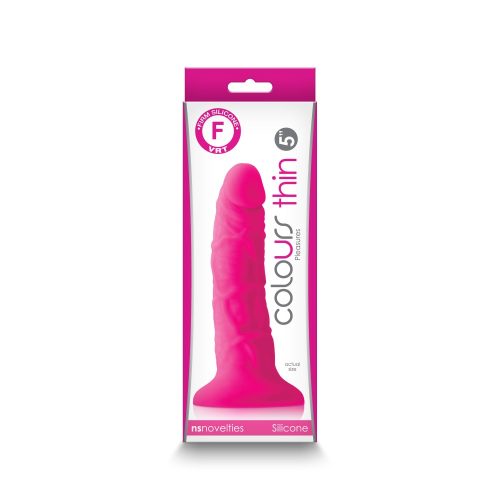 Colours - Pleasures - Thin 5" Dildo - Pink - Dongok - Dildók