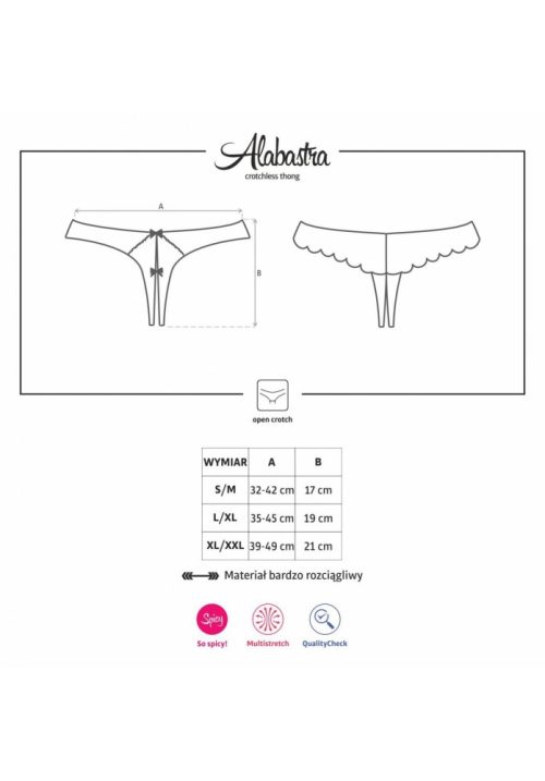 Obsessive Alabastra crotchless thong L/XL - Image 3