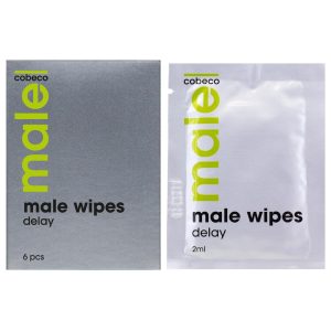 MALE Cobeco Wipes Delay (6x2.5ml) (en/de/fr/es/it/nl) - Késleltető termékek