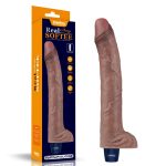 11" REAL SOFTEE Rechargeable Silicone Vibrating Dildo - Realisztikus vibrátorok