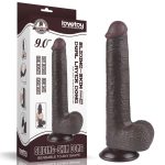 9'' Sliding Skin Dual Layer Dong Black - Dongok - Dildók