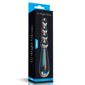 Twilight Gleam Glass Dildo- Rising Ripples - Fenékdugók