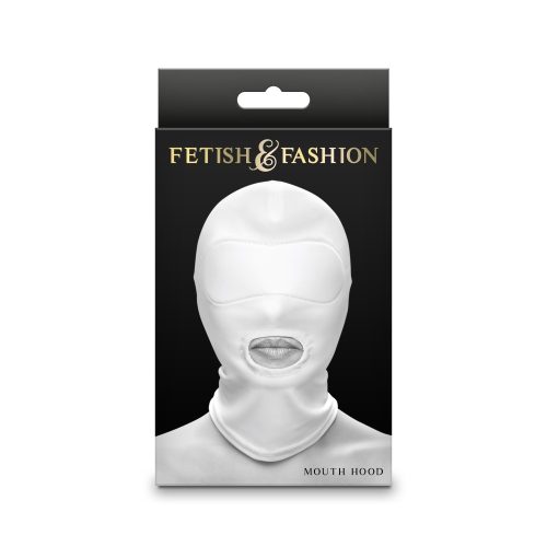 Fetish & Fashion - Mouth Hood - White - Alternate Package - Maszkok - Szemkötők - Fejfedők