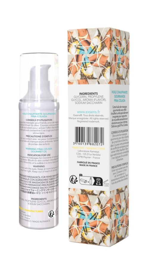 Exsens Warming gourmet massage  oil PINA COLADA 50ml - Image 5