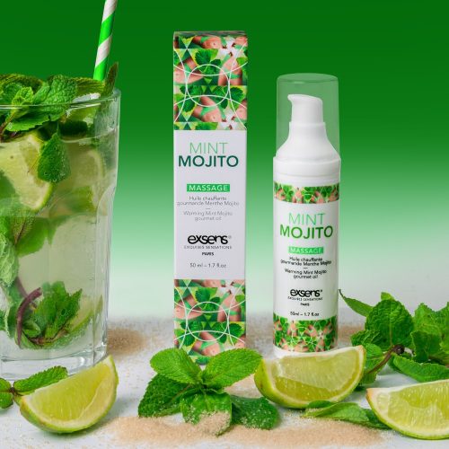 Warming gourmet massage  oil MINT MOJITO 50ml - Masszázsgyertyák és olajok