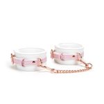 White & Pink Fairy Goat Leather Hand Cuffs - Bilincsek - Kötözők