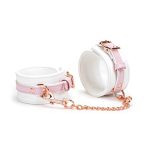 White & Pink Fairy Goat Leather Ankle Cuffs - Bilincsek - Kötözők