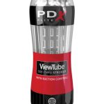 Viewtube See-Thru Stroker Red/Clear - Férfi maszturbátorok