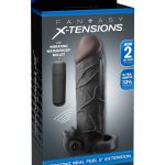 Vibrating Real Feel 2" Extension  Black - Péniszköpenyek - Hosszabbítók