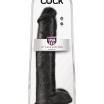 15" Cock with Balls  Black - Dongok - Dildók