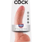 9" Cock with Balls  Light - Dongok - Dildók