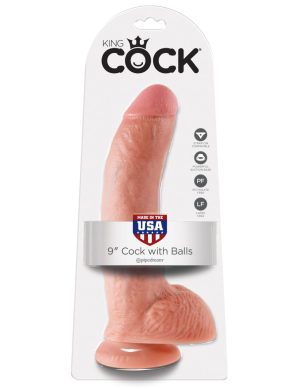 9" Cock with Balls  Light - Dongok - Dildók