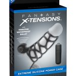 Extreme Silicone Power Cage  Black - Péniszgyűrűk - Mandzsetták