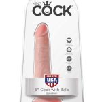 6" Cock with Balls  Light - Dongok - Dildók