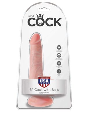 6" Cock with Balls  Light - Dongok - Dildók