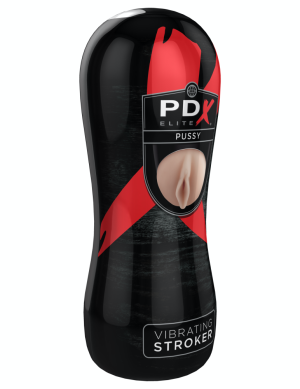 Vibrating Pussy Stroker  Light/Black - Férfi maszturbátorok