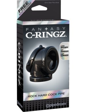 Rock Hard Cock Pipe  Black - Péniszgyűrűk - Mandzsetták