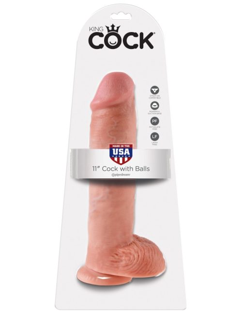 11" Cock with Balls  Light - Dongok - Dildók