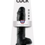 11" Cock with Balls Black - Dongok - Dildók