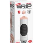 Mega Grip Vibrating Stroker Pussy  White/Black/Light - Férfi maszturbátorok