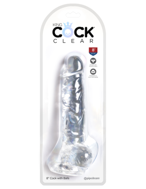 8" with balls Clear - Dongok - Dildók