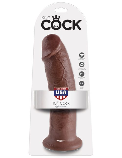 10" Cock  Brown - Dongok - Dildók