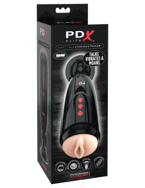 Dirty Talk Starter Stroker  Light/Black - Férfi maszturbátorok