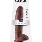 11" Cock with Balls  Brown - Dongok - Dildók