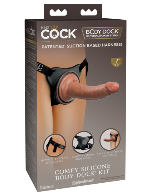 Comfy Silicone Body Dock Kit Black/ Dark Brown - Felcsatolható eszközök