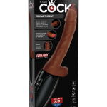 7.5" Thrusting Cock with Balls Brown - Realisztikus vibrátorok