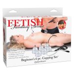 Beginner's 6pc. Cupping Set  Clear/ Black - Pumpák