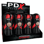 Pipedream Extreme Elite Vibrating Stroker Display - 12 pcs Light/Black - Férfi maszturbátorok