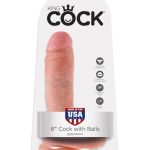 8" Cock with Balls  Light - Dongok - Dildók