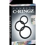 Silicone 3-Ring Stamina Set Black - Péniszgyűrűk - Mandzsetták