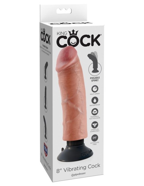 8" Vibrating Cock Light - Realisztikus vibrátorok