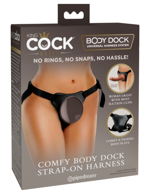 Comfy Body Dock Strap-On Harness Black/ Dark Brown - Felcsatolható eszközök