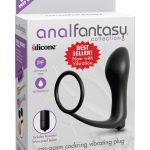 Ass-Gasm Cockring Vibrating Plug Black - Fenékdugók