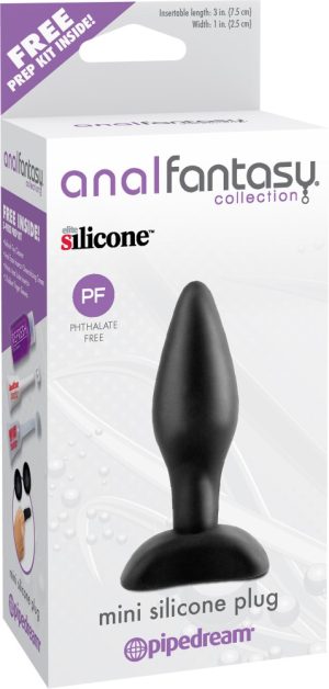 Mini Silicone Plug  Black - Fenékdugók