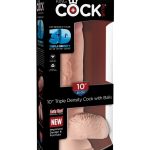 10" Triple Density Cock with Balls Light - Dongok - Dildók